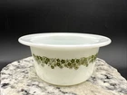 Pyrex Corning  #75  Spring Blossom Green Milk Glass Butter Crock 5.5" No Lid USA