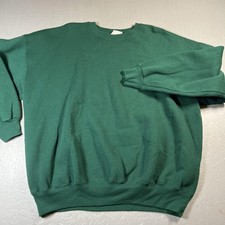 Hanes Premium Weight Sweatshirt Mens X Large Green Crewneck Pullover Fleece
