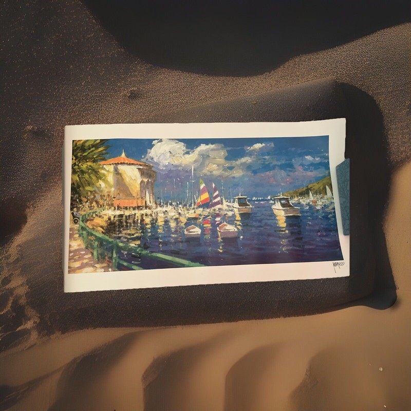 Marko Mavrovich “A Day in Catalina” Seriolithograph  Length 27 Inches
