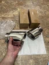 Stainless Steel Single Exit Exhaust Tips 3 Inlet To 4.5 Outlet 2 Pcs