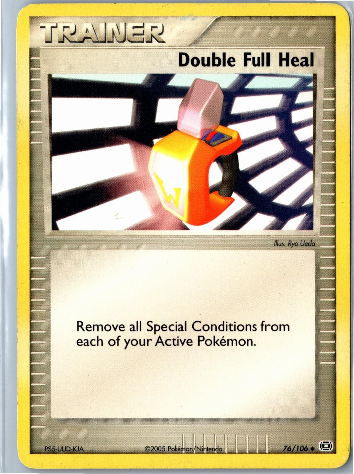 Double Full Heal Emerald 76/106 Uncommon MP - Vintage Pokemon Card