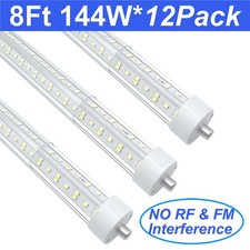 12 Pack 144W FA8 Single Pin 8Ft Led Shop Light 6500K T8 Led Tube Light Bulbs 8'