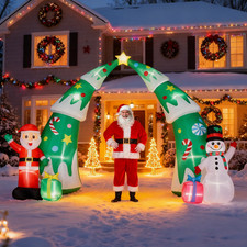 Christmas Arch Inflatable Decoration 10/15 FT for Outdoor Holiday Party Decor