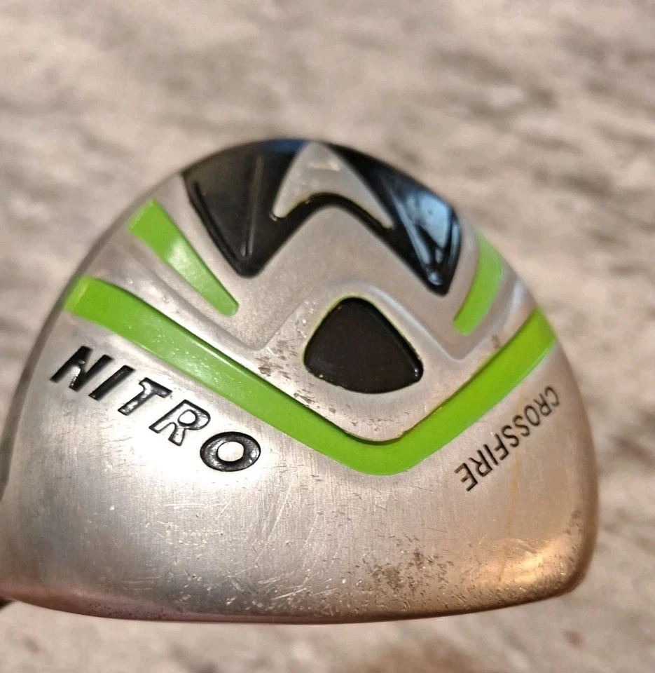 Nitro Crossfire Golf Club 1 Driver Jr Flex 38in Top To Bottom Black And Green - Image 2 of 4