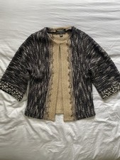 St John Couture Vintage Knit Jacket In Size 2 In Black  Gold Color
