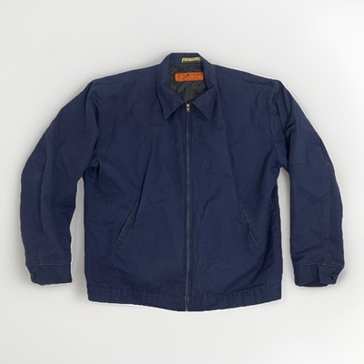 Vintage Mens Red Kap Work Jacket Blue Mechanic XL USA Quilted