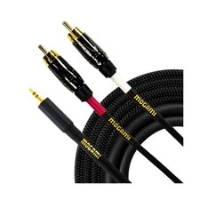 Mogami GOLD 3.5-2RCA-15 Stereo Audio Y-Adapter Cable, 3.5mm TRS Plug to Dual ...