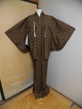 Ensemble Kimono Ladies Wool Blend Sleeve 64cm Japan