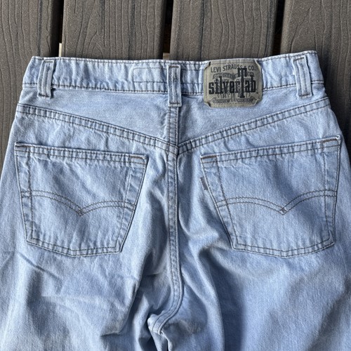 VTG Levi's MENS 29x34 Student Fit Silver Tab Loose Straight Denim Jeans Red Tag - Picture 3 of 10