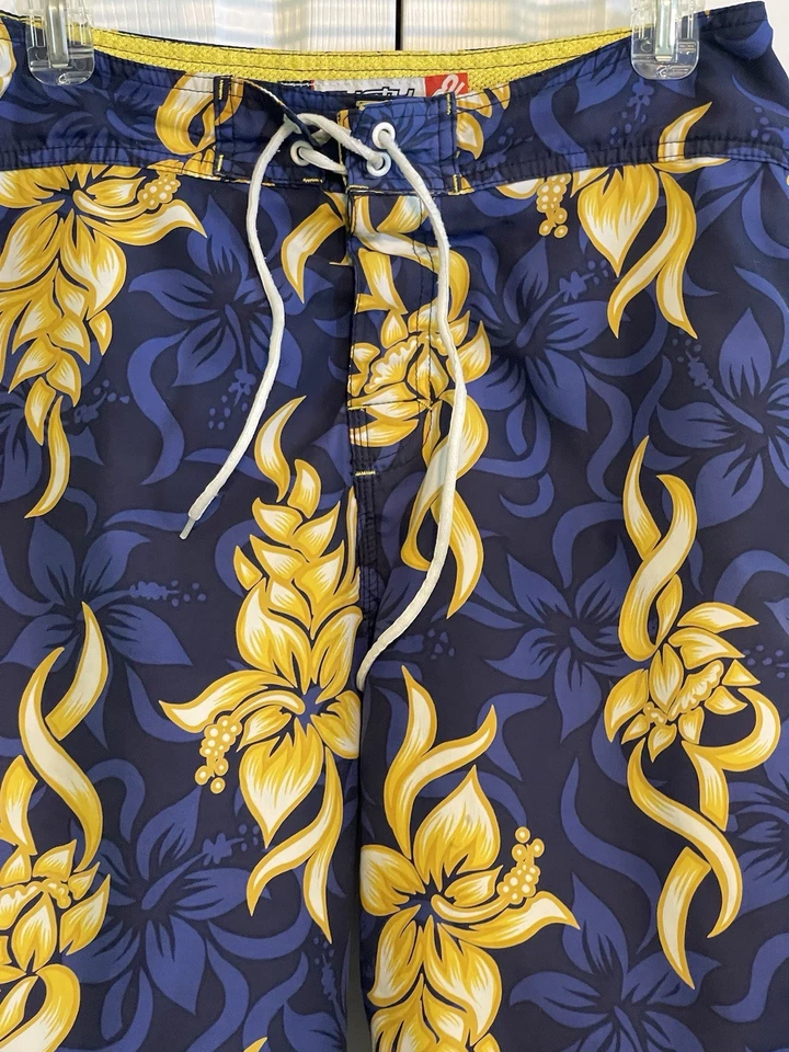 VTG Rusty Hawaiian Board Shorts Floral Swim Surf Trunks Unlined Men’s Size 32 - Image 2 of 4