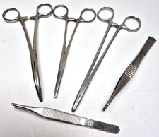 Lot  pinces chirurgicales  -  instruments anciens de chirurgie médecine