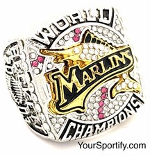 2003 Florida Marlins World Series Champions Replica Ring - Size 11