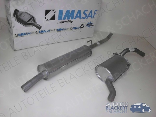 Imasaf Auspuff Set Ab Kat für Citroen Jumpy 2.0 HDI 2005- | + Anbauteile-image