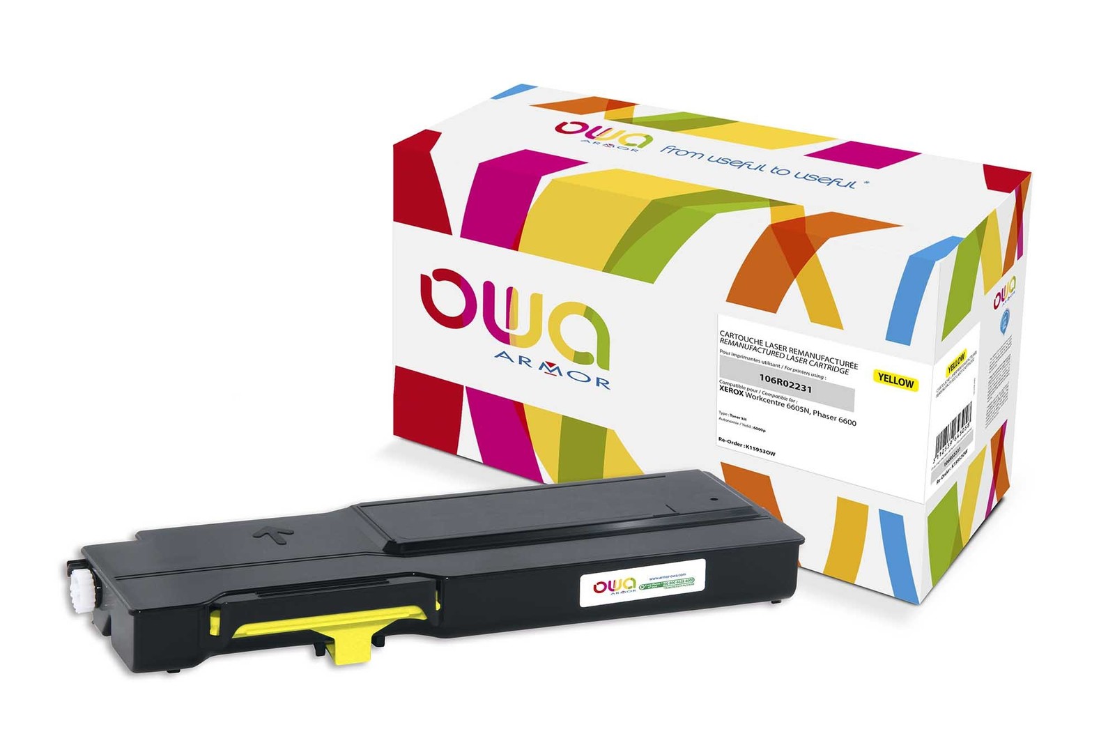 Toner K15953OW Armor Owa jaune compatible Xerox 106R02231 pour bureautique