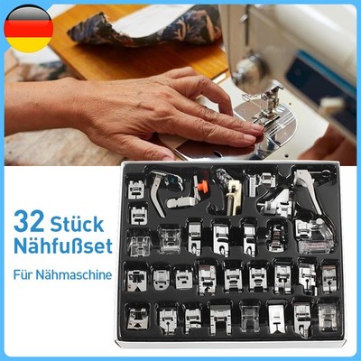 32X Nähfüsse im Set Nähfuß Fuß Zubehör Für Brother Singer Pfaff Nähmaschine DE