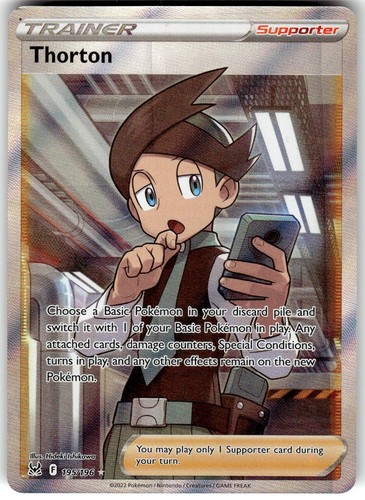 Thorton 195/196 Lost Origin Pokemon NM Fast Ship