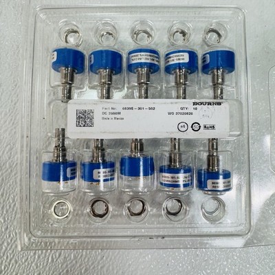 10 Pack BOURNS 6639S-301-502 Rotary Potentiometer, 5 kohm, 1 Turns, Linear