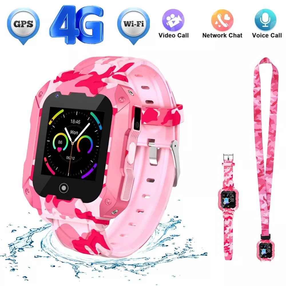 Reloj inteligente 4G para niños de 2 vías llamada telefónica reloj  inteligente con WIFI SOS GPS rastreador regalos