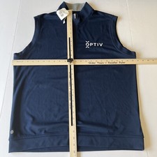 Adidas Elevated 1/4 Zip Golf Vest Mens Large Navy Blue Performance Stretch - NWT