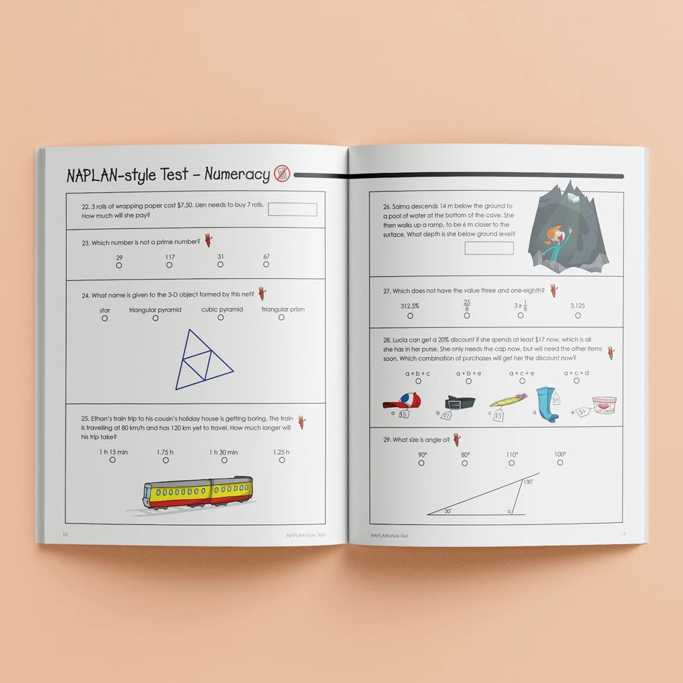2022 Year 7 Naplan Style Practice Tests Learning Hinkler Book School Zone - Image 3 of 4
