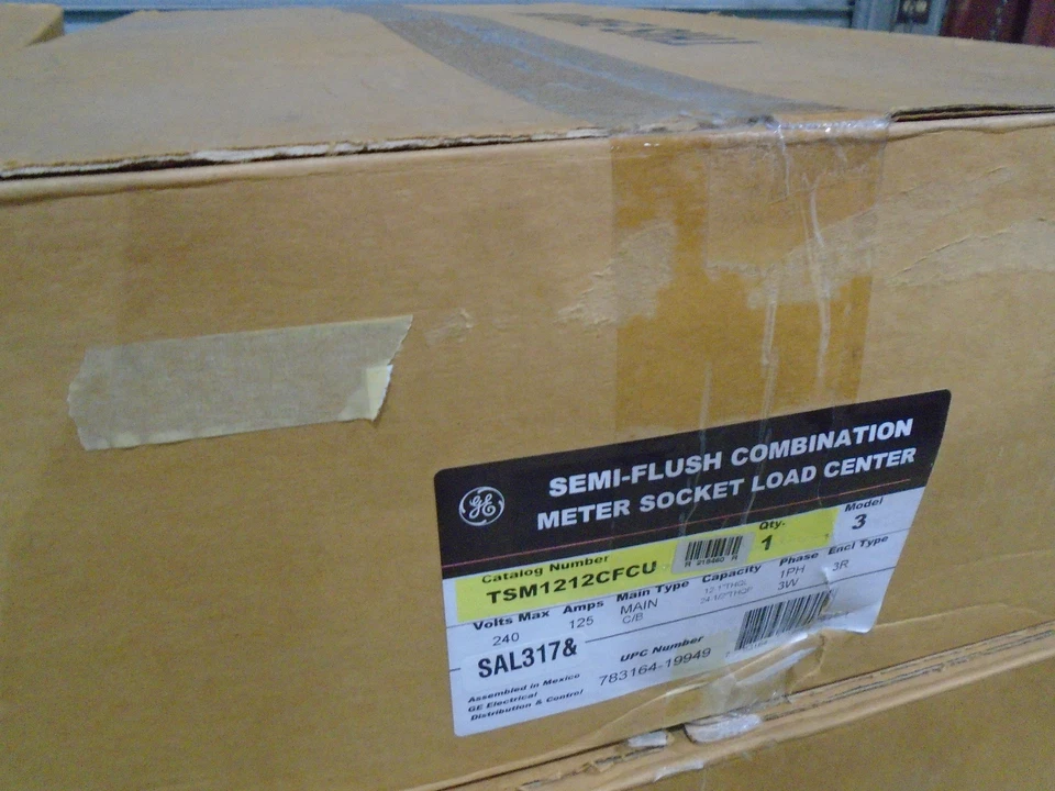 *NUEVO* CENTRO DE CARGA GENERAL ELECTRIC TSM1212CFCU MODELO 3 METROS ENCHUFE 125A 240V Foto 2 de 4