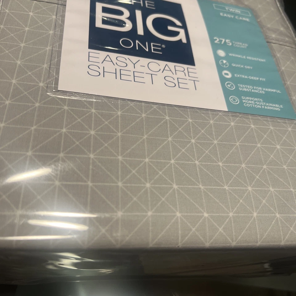Juego de sábanas The Big One Easy Care gris tamaño doble - Nuevo - 08b Foto 2 de 4