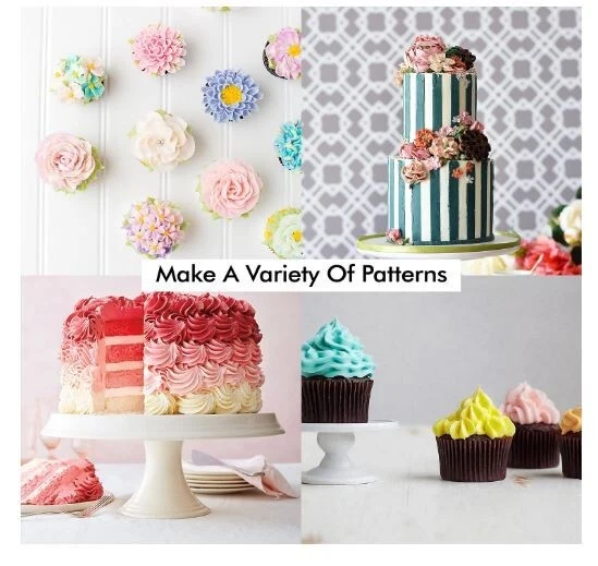 8 pcs Silicone Piping Bags Stainless Steel Nozzles Set with Coupler Cupcakes💹 - Image 2 of 4