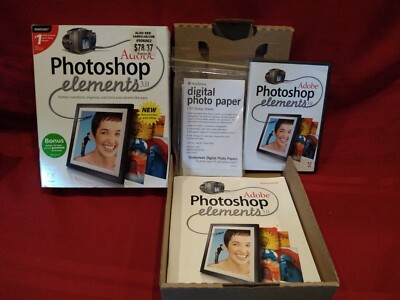 Adobe Photoshop Elements 3.0  2004 W/ Digital Photo Paper