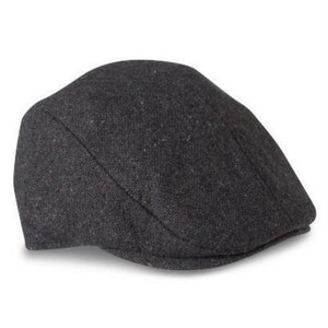 black wool driving cap