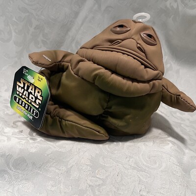 1997 Star Wars Buddies Jabba the Hutt Beanie Plush by Kenner 7'' New with Tags