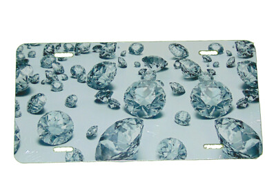 Cut Diamonds License Plate 6x12 Aluminum Car Tag Decorative Plate