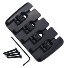 4 string Bass Bridge Saddle Top Load Tailpiece for Jazz Bass P Bass Parts Black