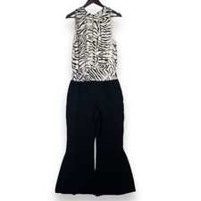 Clues Collections Jumpsuit Vintage Zebra Prin...