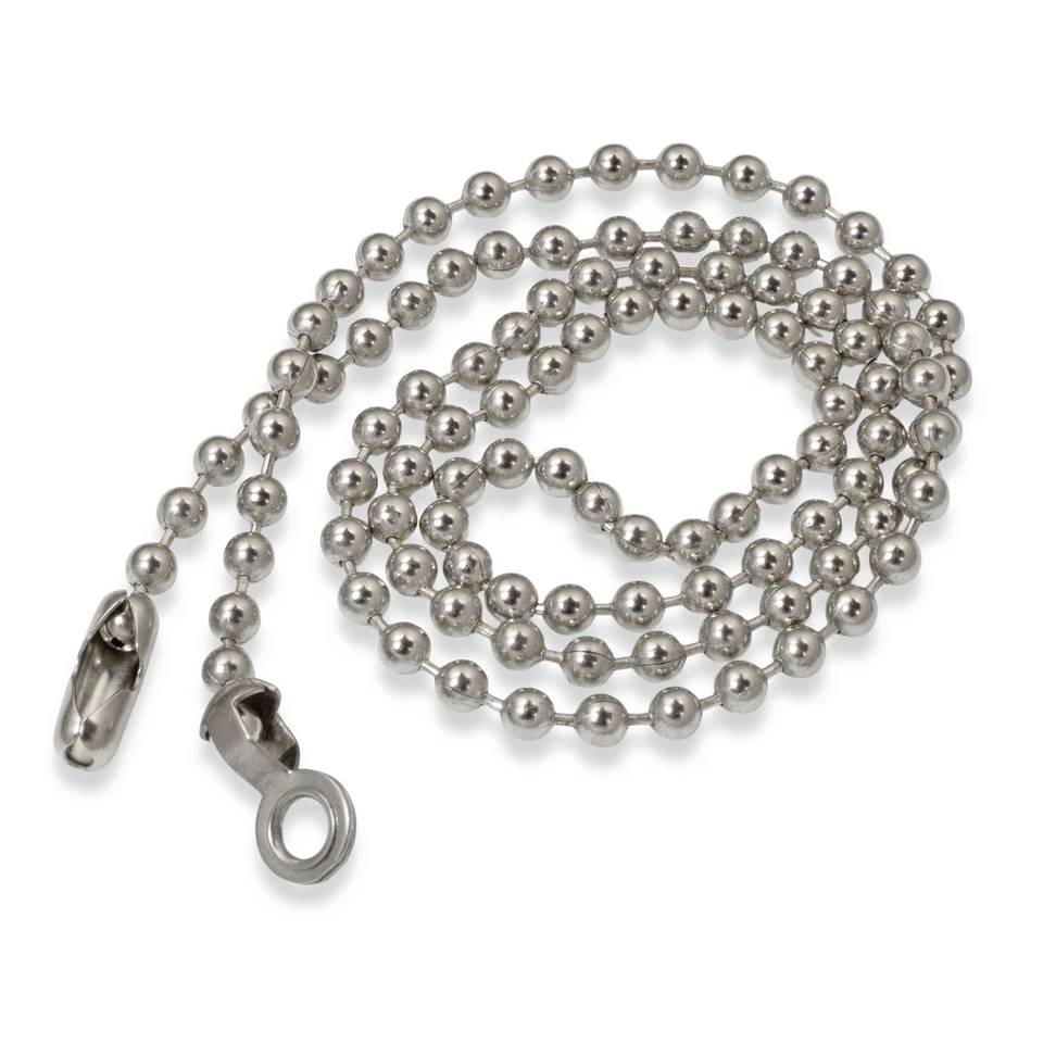 Hágalo usted mismo Juego de tiradores de ventilador de techo con cadena de bola y conectores, paquete de 4 de plata-níquel Foto 4 de 4