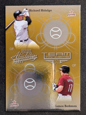 2002 Playoff Absolute Memorabilia - Team Tandems Gold #TT-38 Berkman Hidalgo