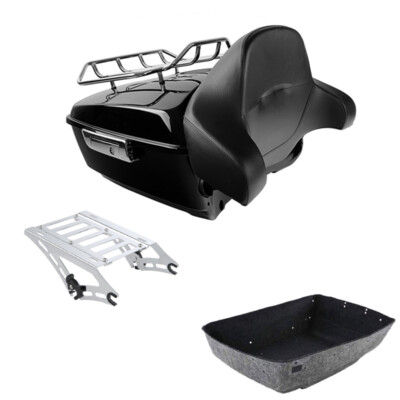 King Trunk Rack Backrest Mounting Rack Fit For Harley Tour Pak Touring 2014-2025