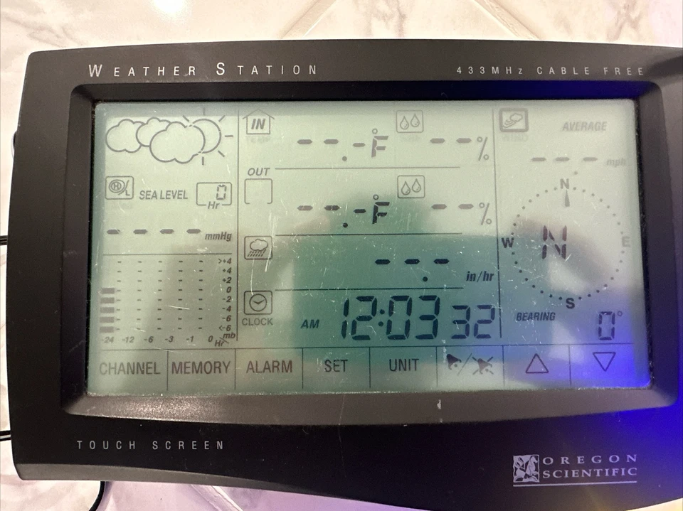 Oregon Scientific Touchscreen Display for WMR968 Wireless Weather Station Black - Image 4 of 4