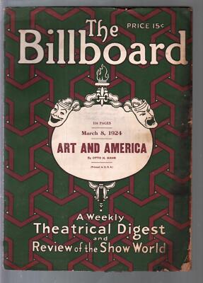 MAG: Billboard 3/8/1924-enterainment news & info-fabulous ads-historic-FR