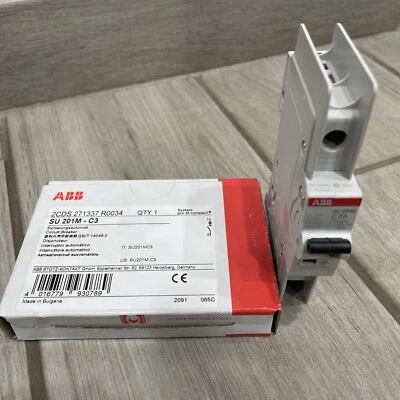 (C) ABB SU201M-C3 2CDS 271337 R0034 Circuit Breaker 277V ⚡️