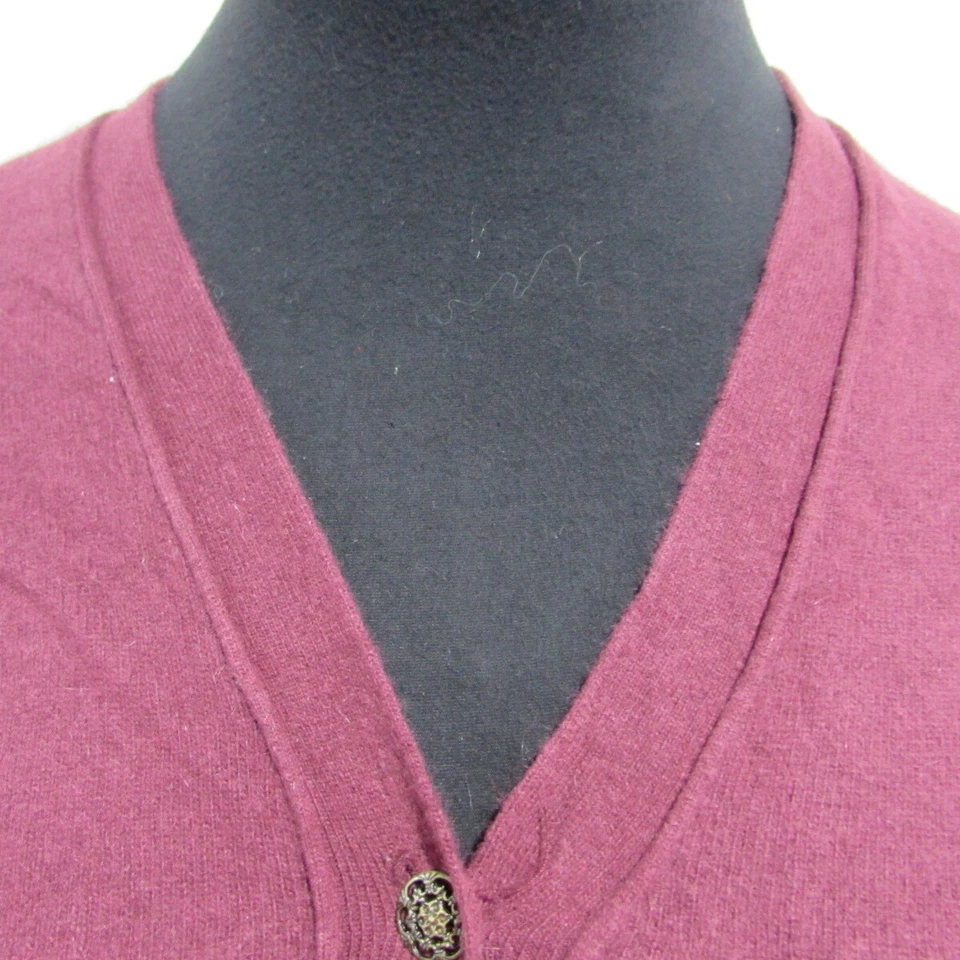 Cárdigan largo Monsoon para mujer mezcla de lana cuello en V granate pecho 46/48 REF (Y01685) Foto 3 de 4