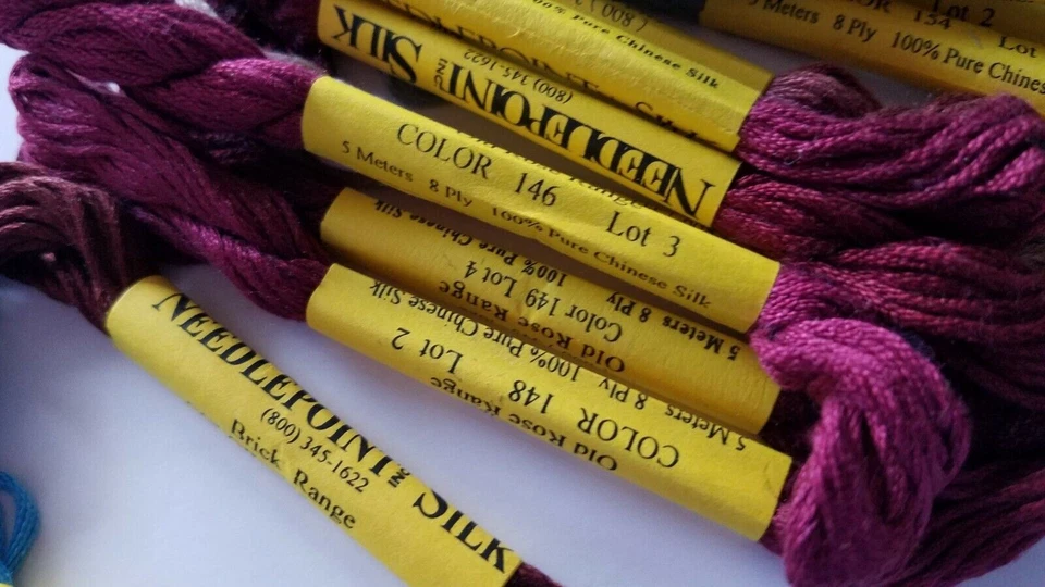 Needlepoint Inc Silk Floss You Choose 5 Meters 8 Ply 100% Silk 300 - 399 - Image 4 of 4