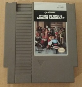 Where in Time is Carmen Sandiego? (Nintendo NES, 1991) Tested/Working. Game Only