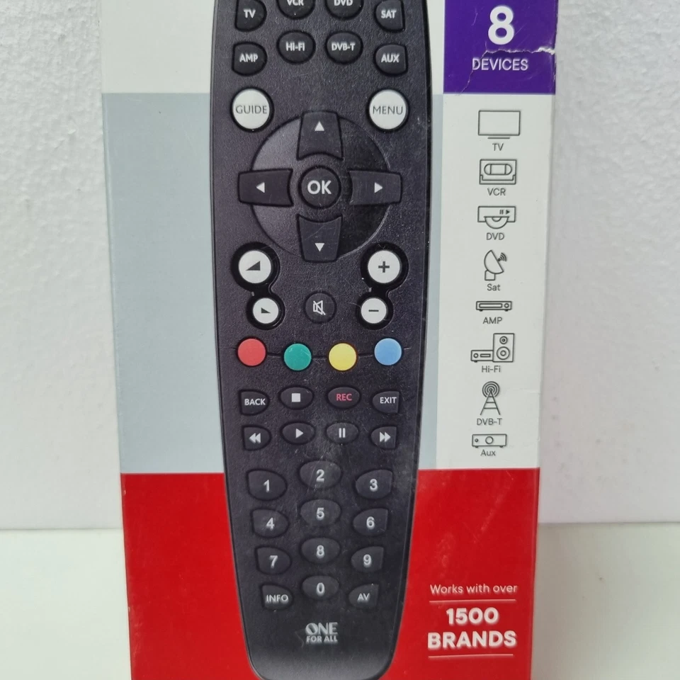 One For All Universal Remote Control Black -  8 Devices - Read Description - Image 3 of 4
