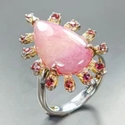 Fine Art 17 ct   Ruby Ring 925 Sterling Silver Size 8.5 /R467856