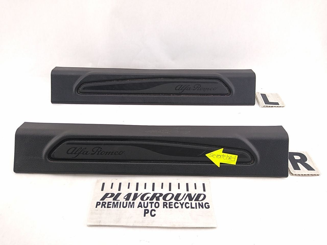 Alfa Romeo Giulia Front Door Sill Trims Set Black 2017-2024 Left & Right