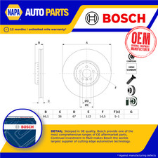Brake Disc Single Vented fits ROLLS ROYCE PHANTOM 6.75 Front Right 17 to 19 New