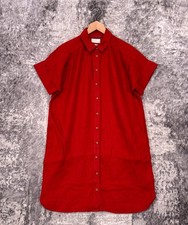 J Crew Relaxed Fit Linen Shirt Dress Small Womens Burnt Orange