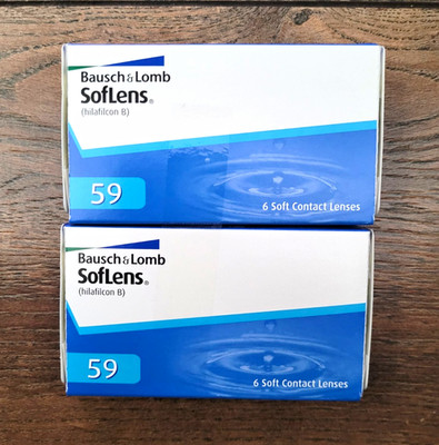 Bausch + Lomb SofLens 59 Monatslinsen Hilafilcon B -6.00 (2x 6 Stück)