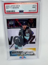 2022-23 Upper Deck Young Guns Matty Beniers RC #213 PSA 9 Kraken Rookie