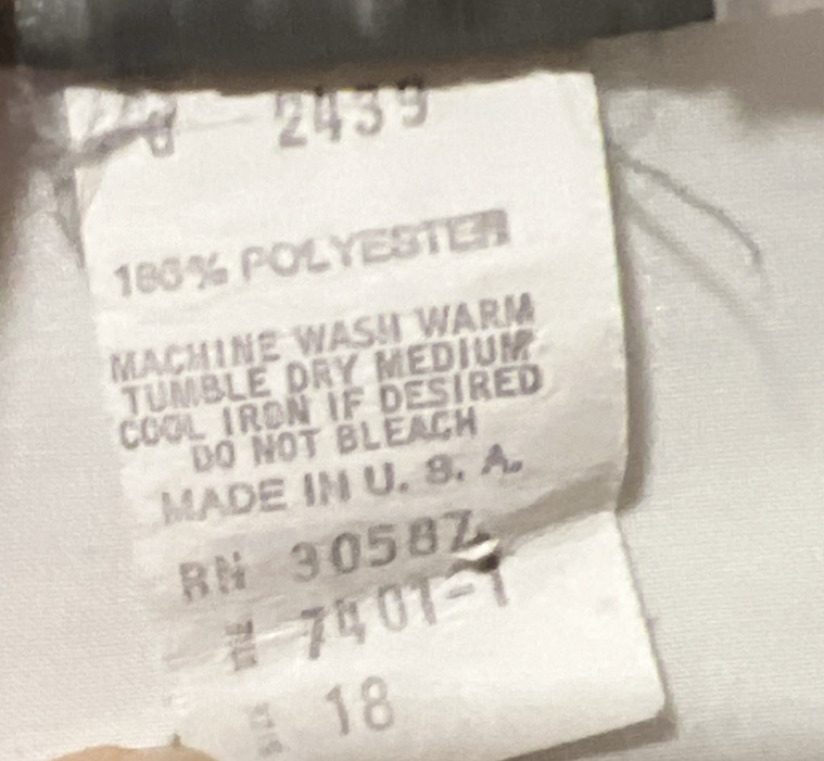 Vintage  Laura Mae 70’s Button Up Long Sleeve Ruffle Blouse, White Detailed